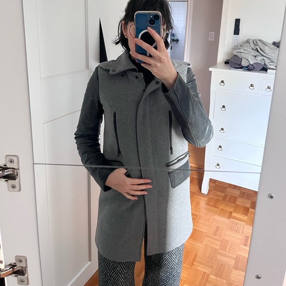 Genuine leather and wool jacket - Picture 4 of 12